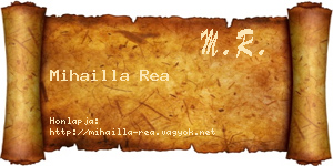 Mihailla Rea névjegykártya